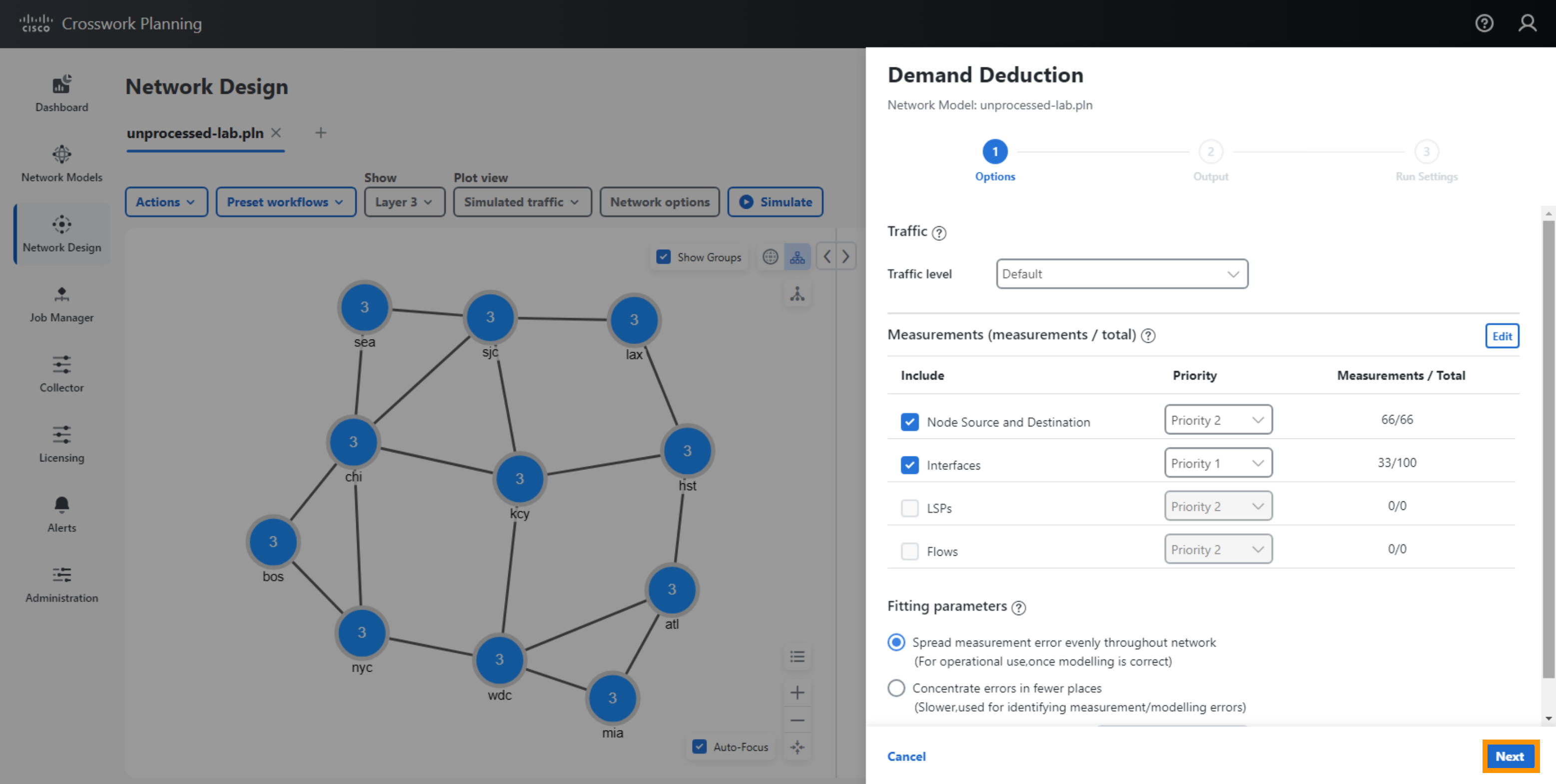 Enter Demand Deduction Options