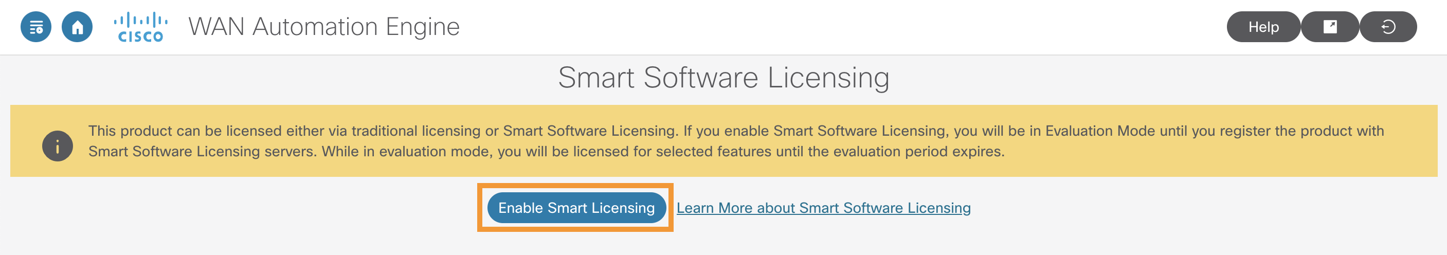 Enable Smart Licensing Selection